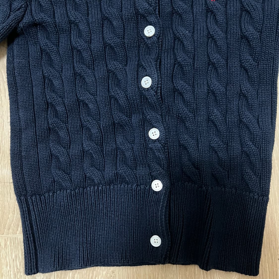 폴로 랄프로렌 여성 슬림핏 꽈배기 반팔니트 S/90  상품이미지4