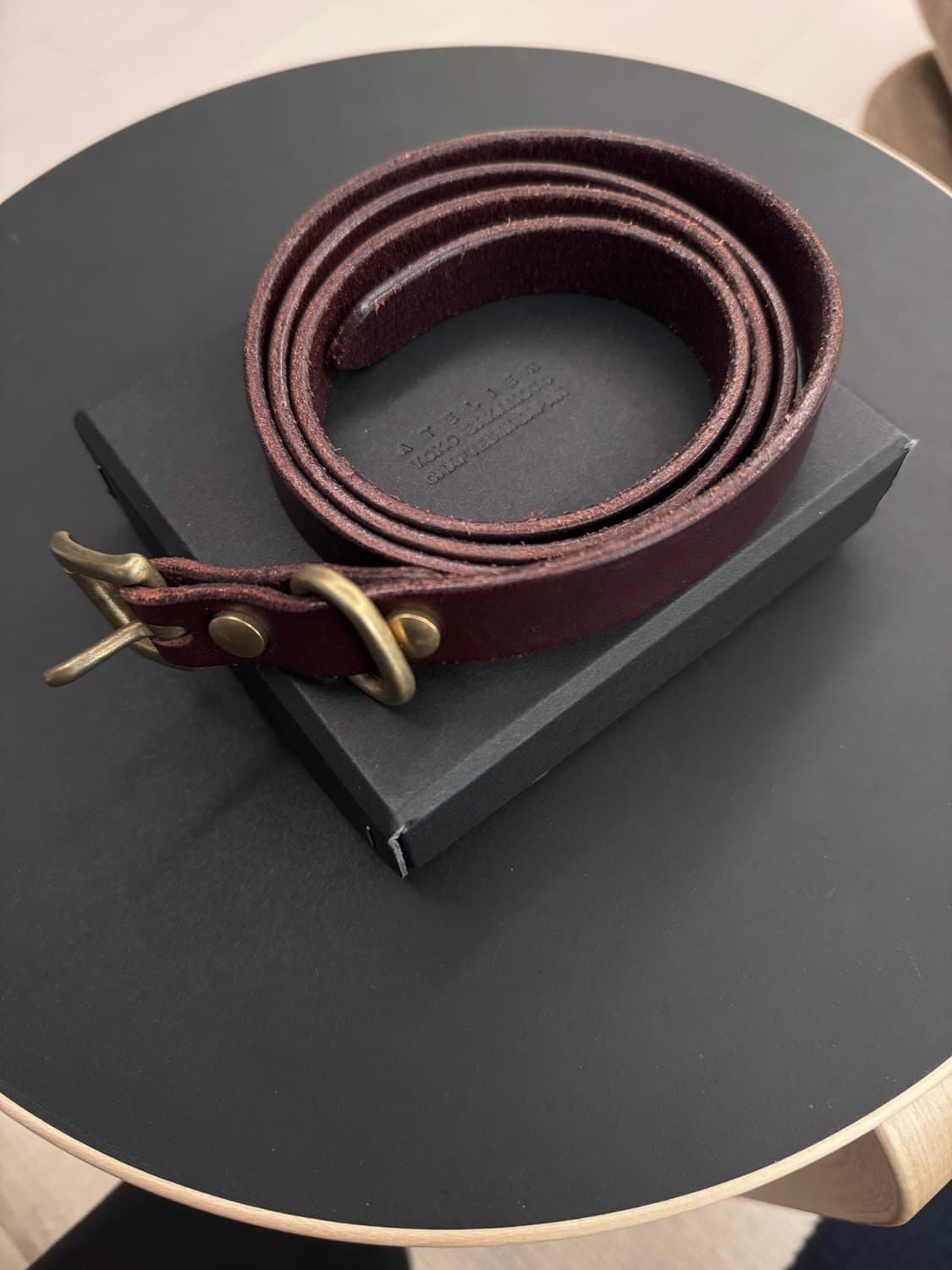 요코사카모토 스탠다드 슬림 벨트 브라운 상품이미지1