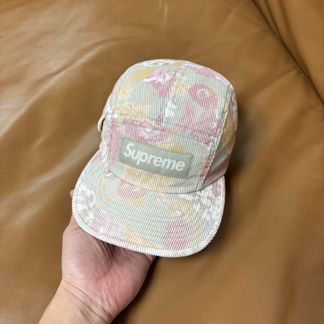 슈프림 캠프캡 모자 박스로고 코듀로이 플로랄 상품이미지2