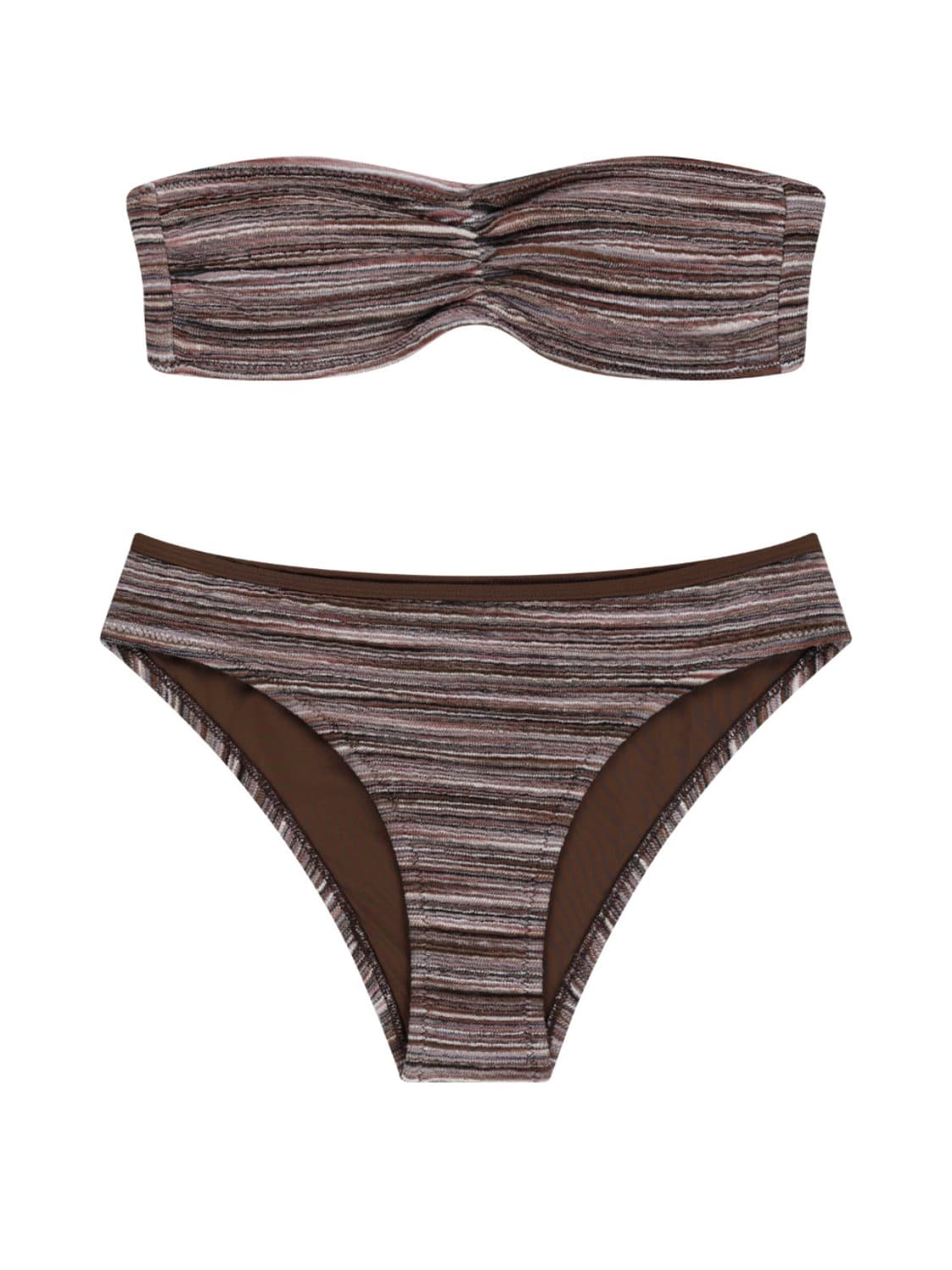 Coyseio COASTAL STRIPE BIKINI BROWN 상품이미지1