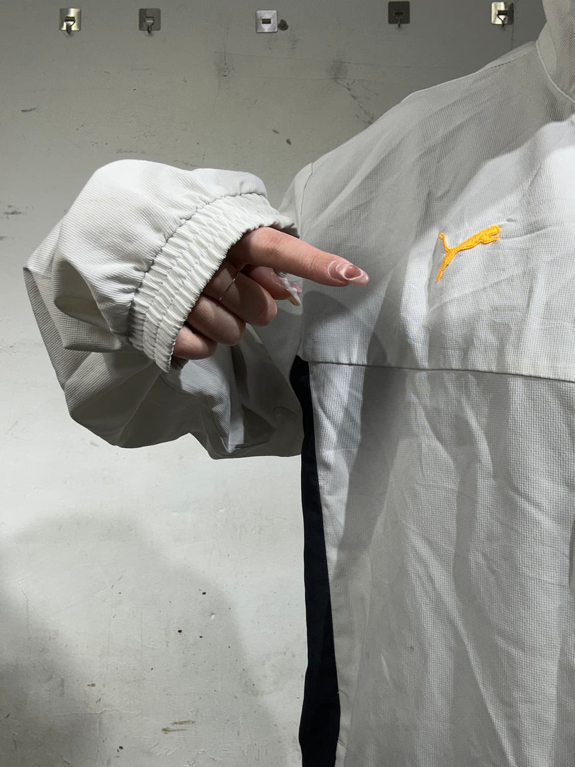 푸마 화이트 오버핏 트랙탑 져지 XL 상품이미지4