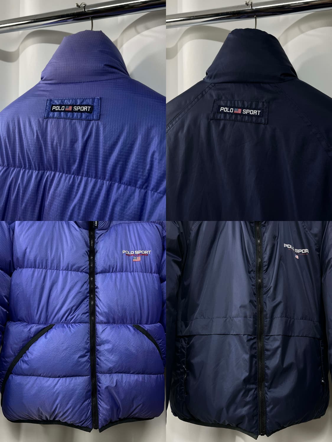 90's 폴로 스포츠 리버서블 퍼플 썬페이딩 다운푸퍼 패딩 자켓 상품이미지6