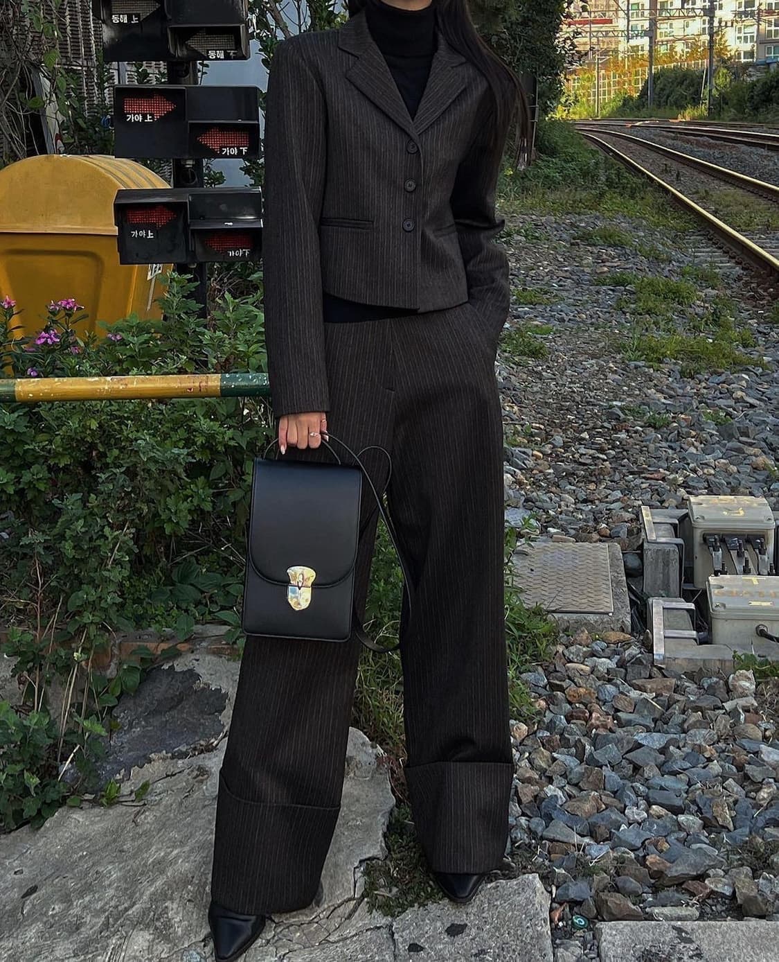 트리밍버드 헤링본 셋업 자켓+바지(M) 상품이미지1