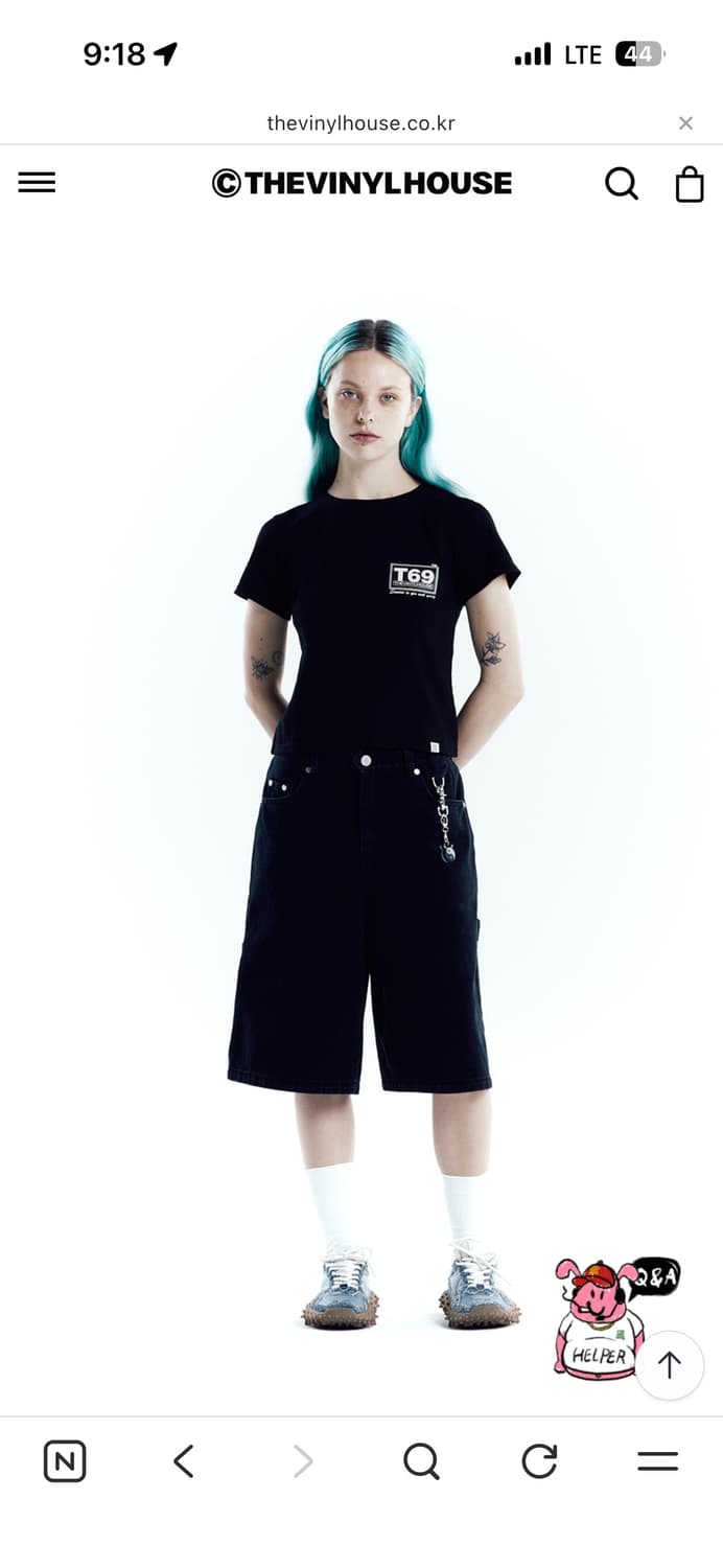 더바이닐하우스 데님흑청버뮤다팬츠 상품이미지1