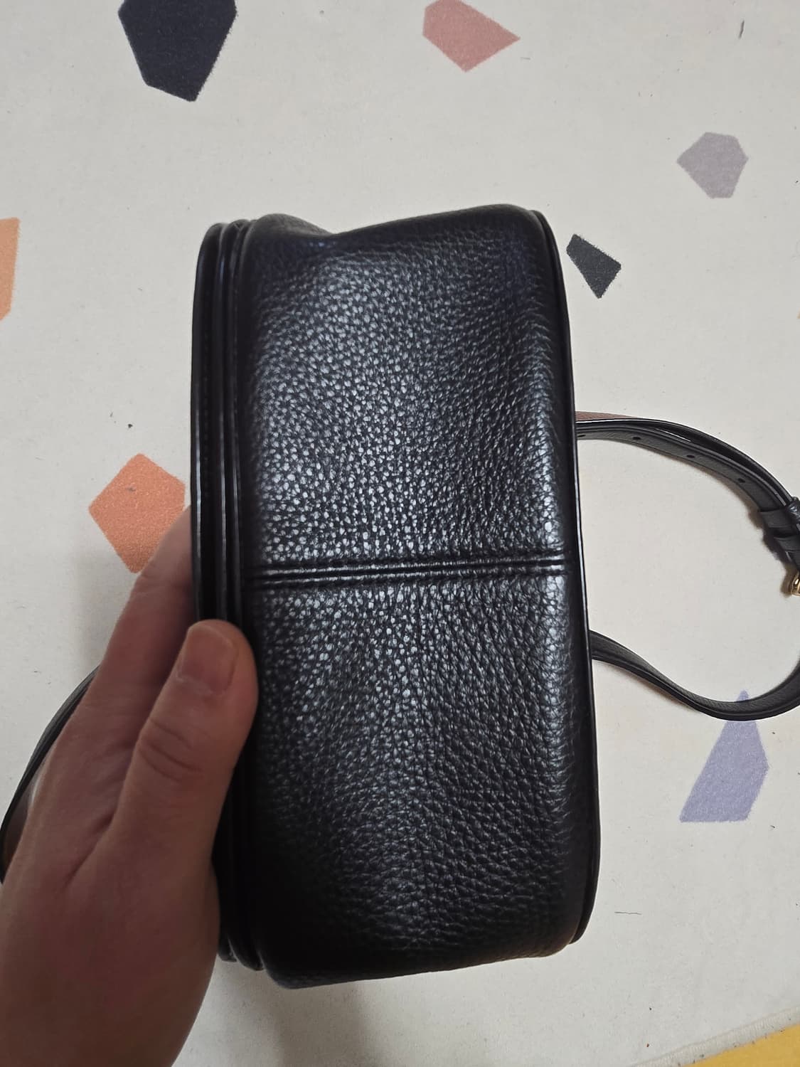 코치 여성 홀스 앤 캐리지 새들 백 블랙 검정 크로스백 상품이미지8