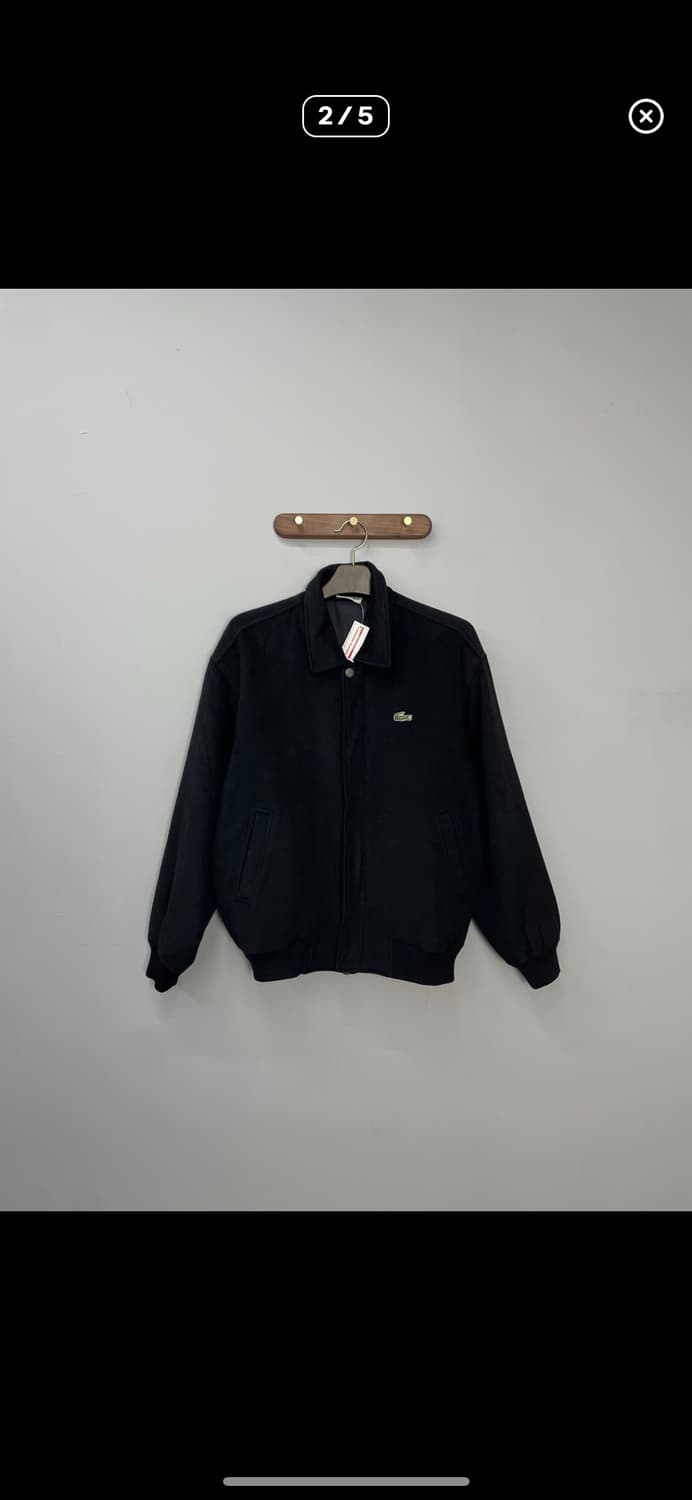 라코스테 블랙 울 봄버 블루종 자켓 A2837 상품이미지2