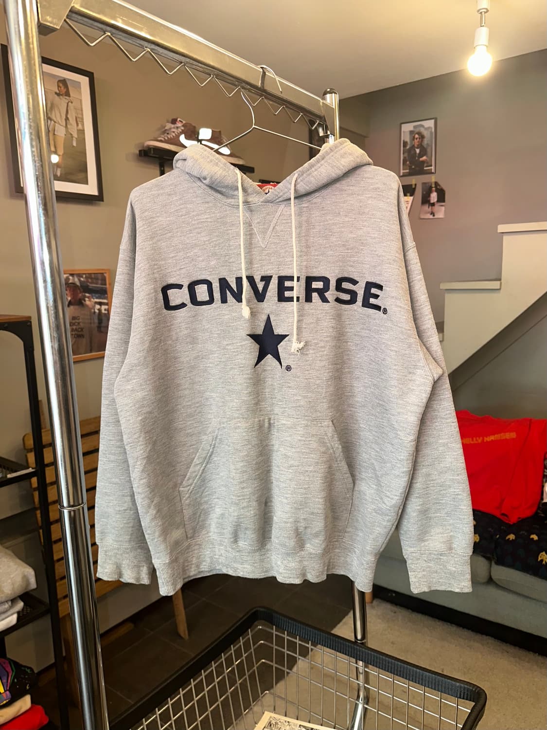 90‘s Converse big logo hood sweatshirt  상품이미지5