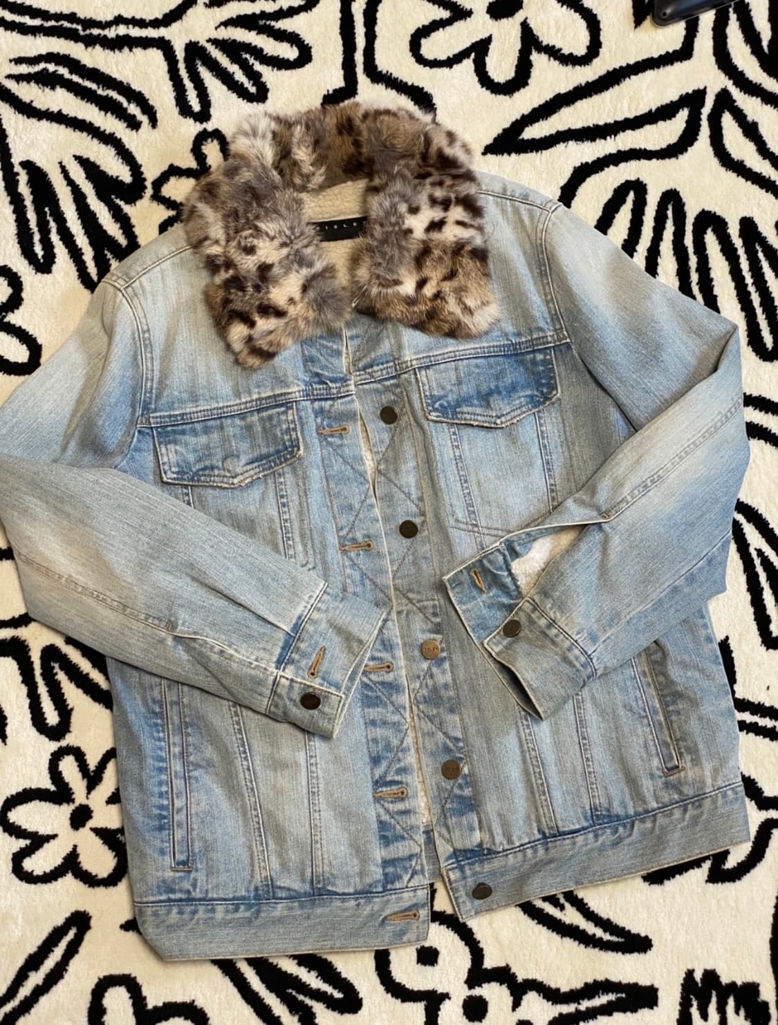 시슬리 토끼털 청자켓 상품이미지2