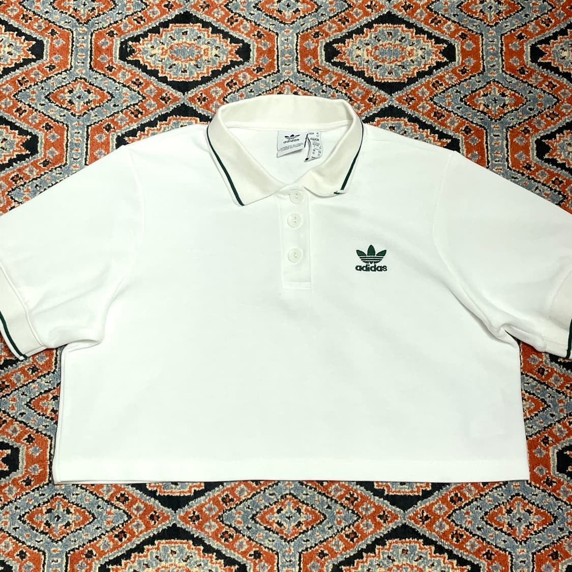 아디다스 화이트 크롭 테니스 카라티셔츠 여성XS 상품이미지2