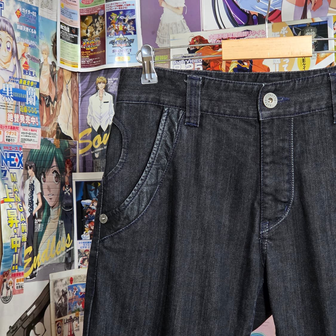 카파 포켓 자수 흑청 데님 팬츠 상품이미지6