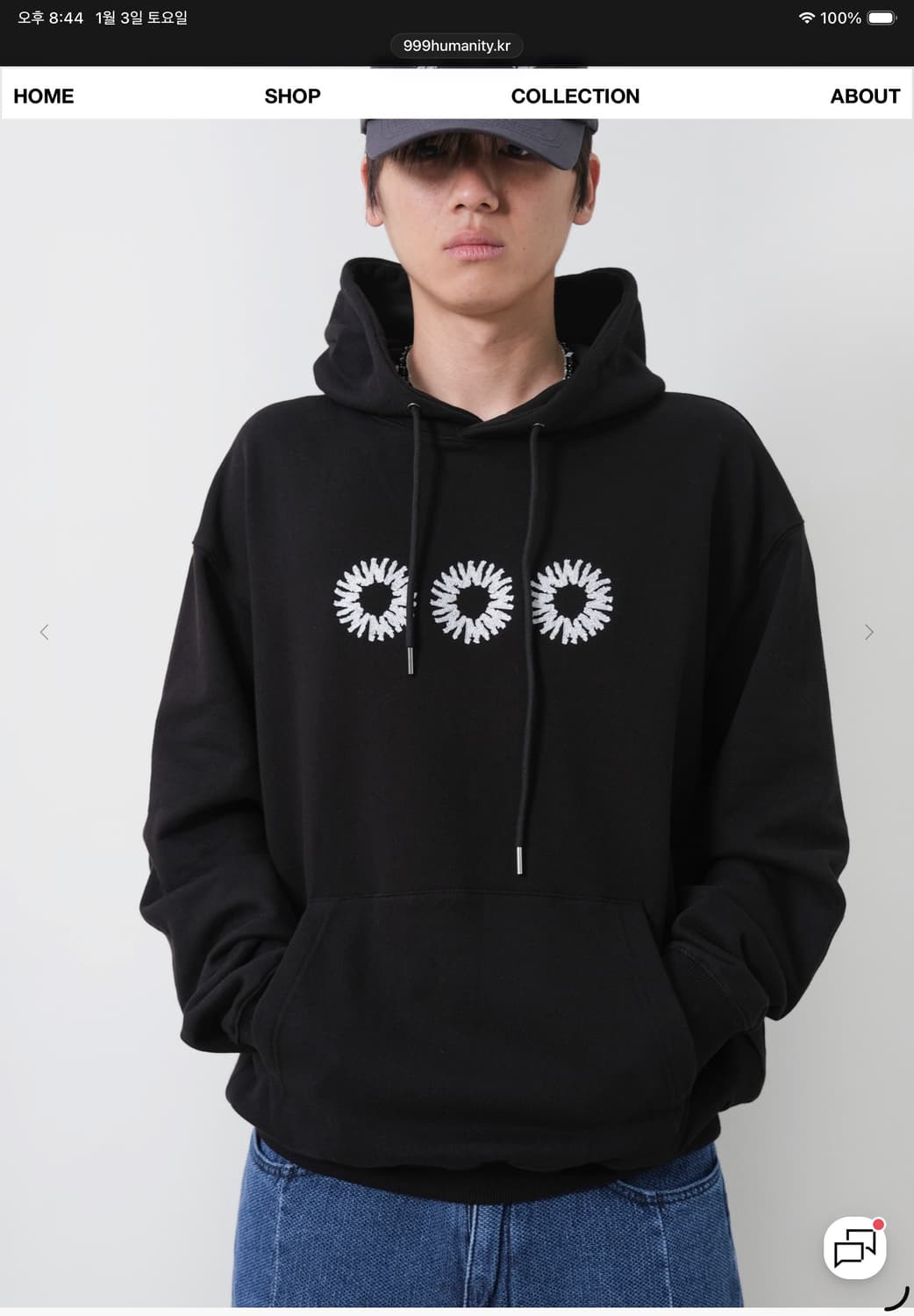 999 휴머티니 EVD HOODIE (BLACK) 3 상품이미지4