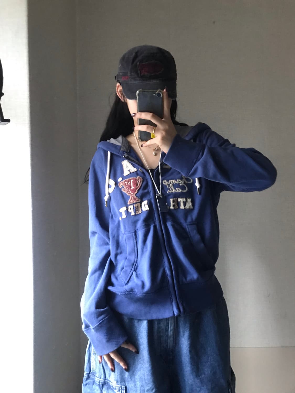 후아유 딥블루 후드집업 상품이미지2