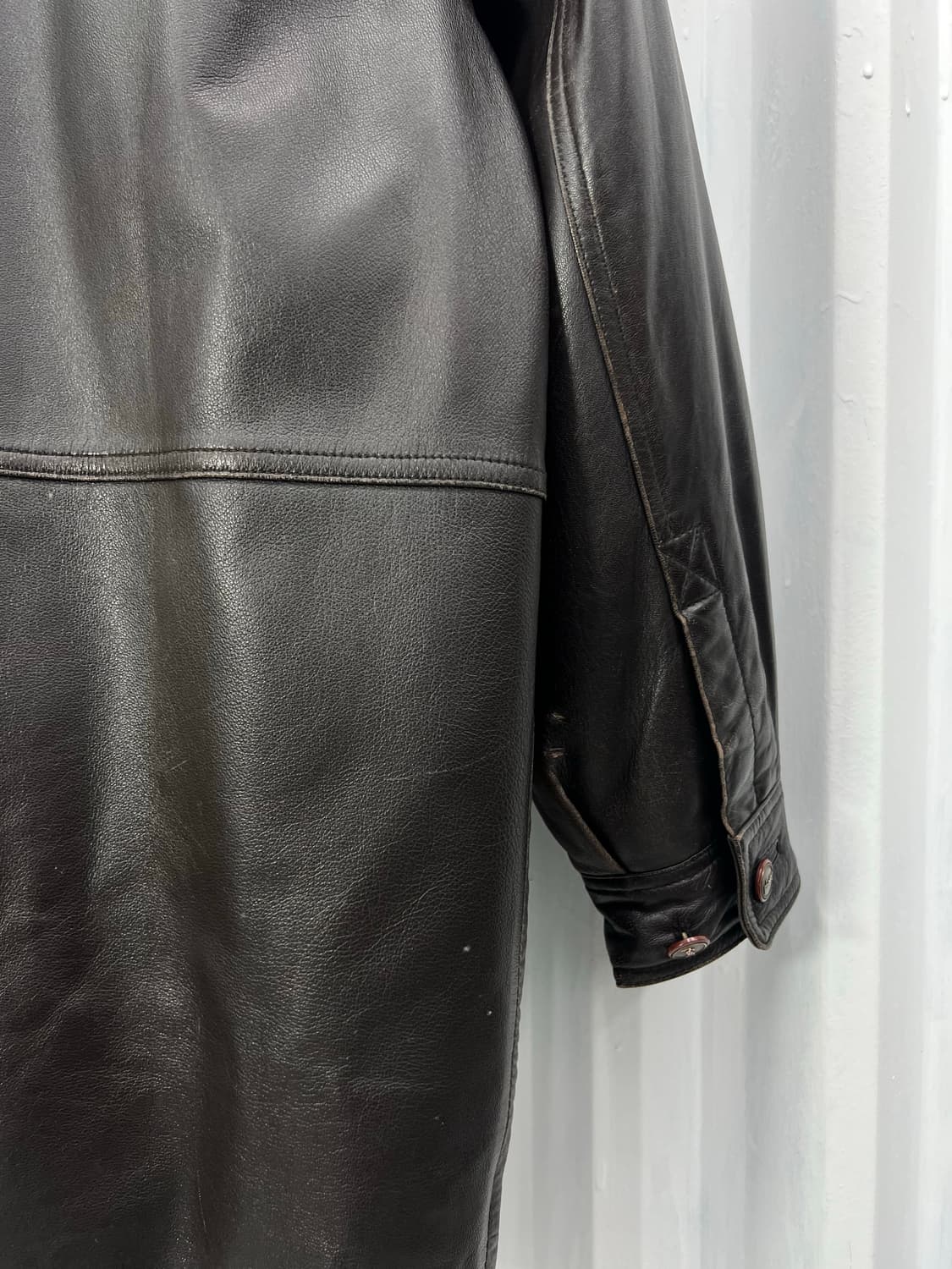 90s YSL lambskin half jacket 상품이미지8