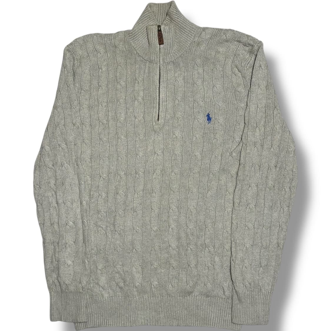 Polo Ralph Lauren 반집업 오트밀 케이블 니트 상품이미지1