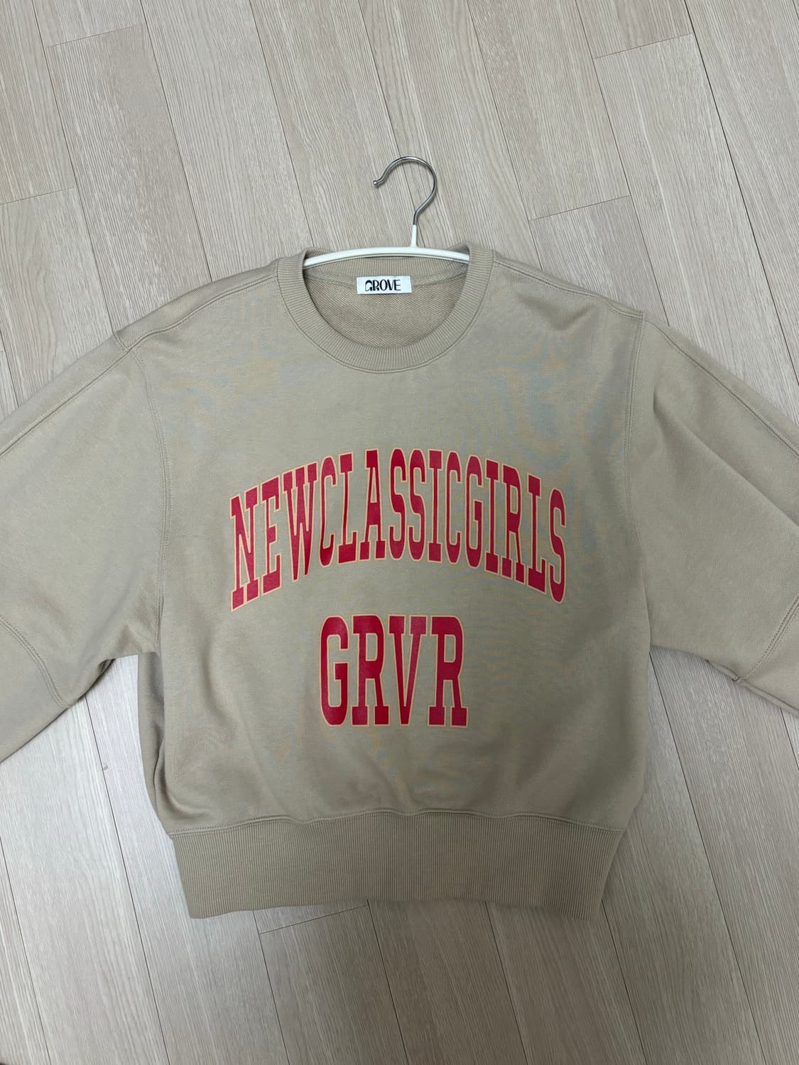 그로브 22FW NEW. C GIRLS MTM 맨투맨 베이지 상품이미지3