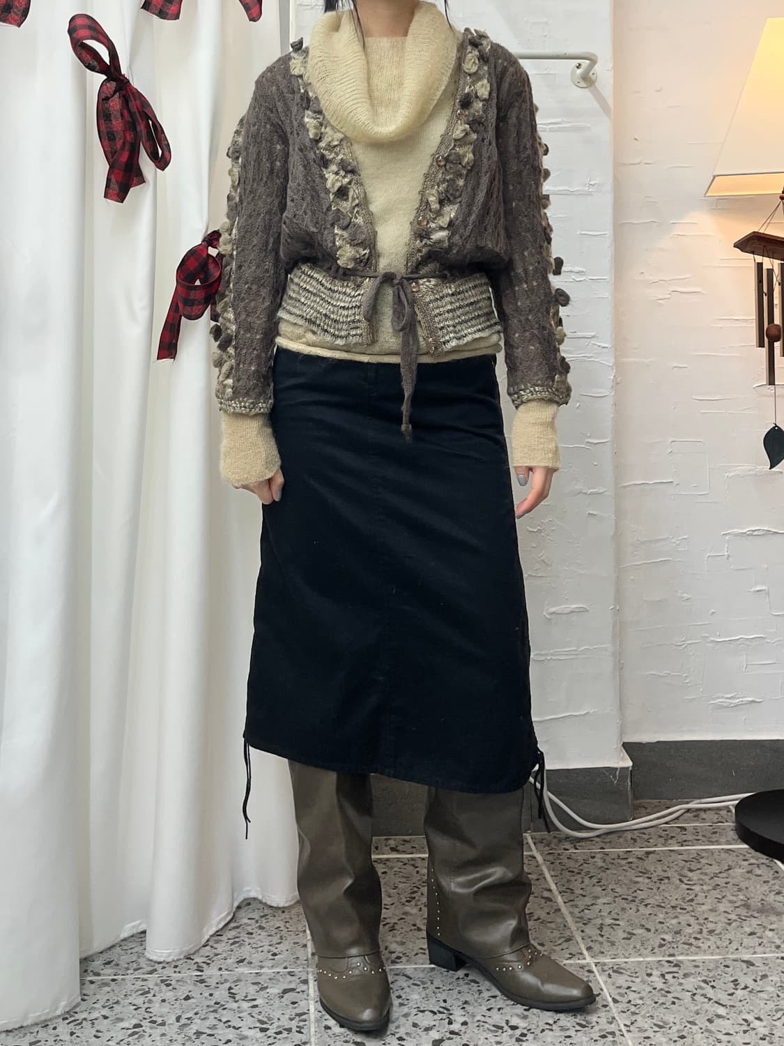 Boho brown cardigan 상품이미지2