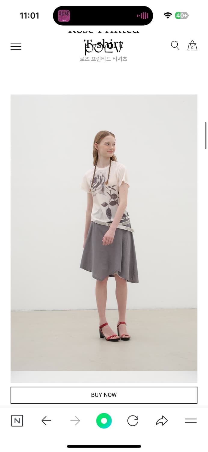 포에브 Poev rose printed T-shirt 상품이미지3