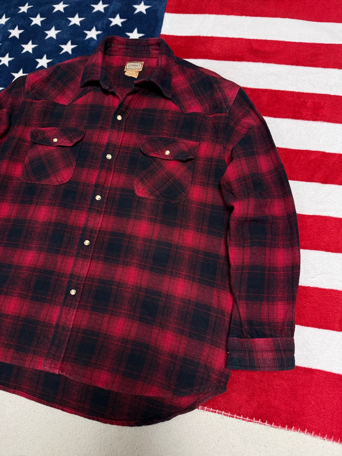 버팔로체크 플란넬 웨스턴 셔츠 SCHMIDT flannel shirt 상품이미지3
