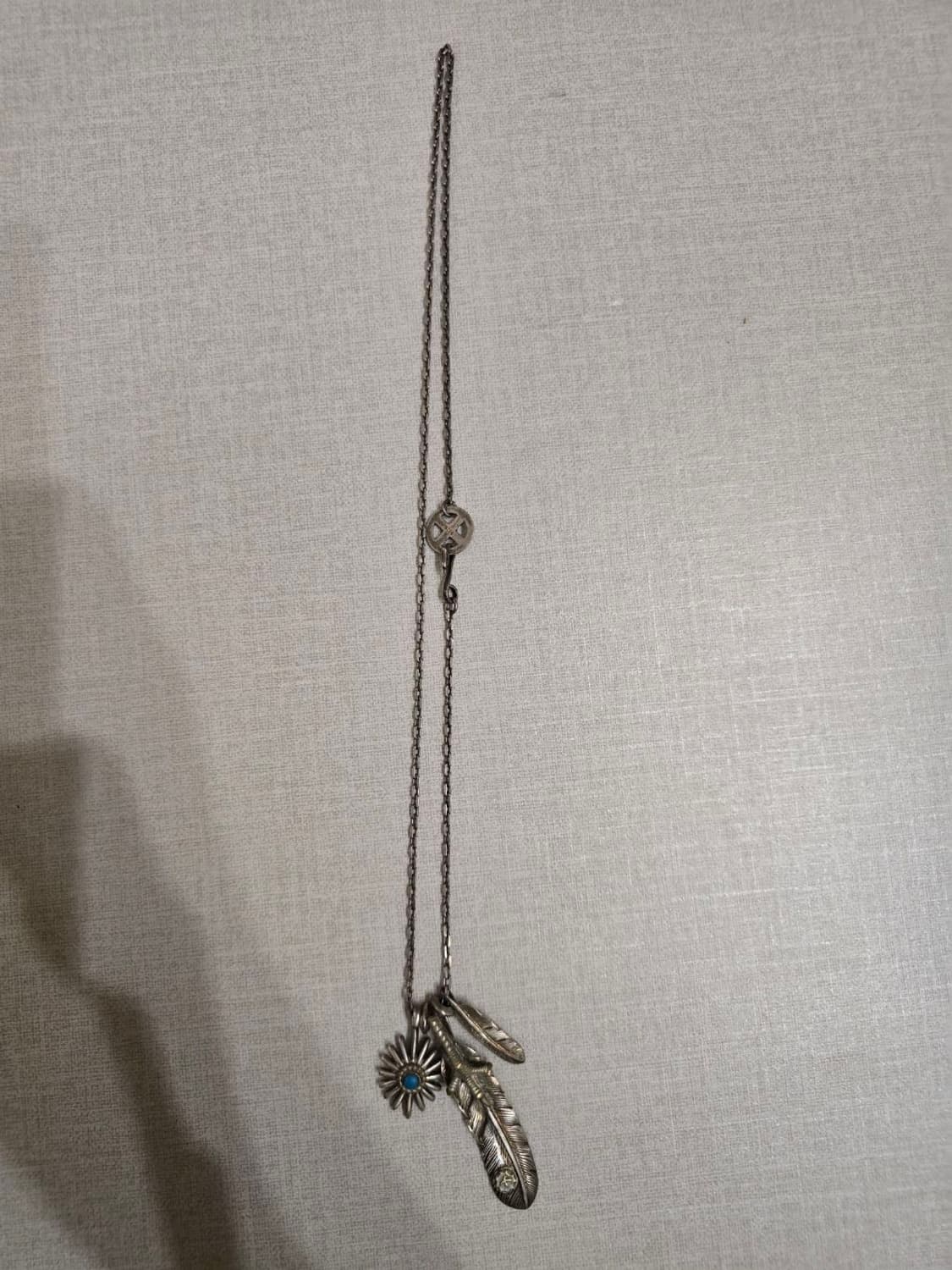 인디안 깃털 은목걸이 상품이미지5