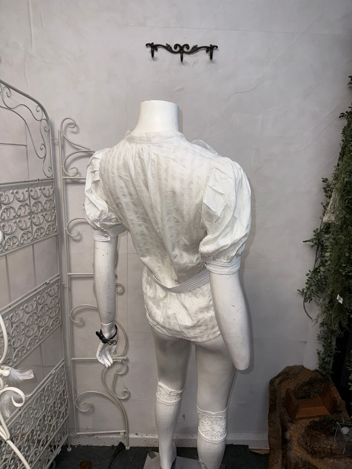 GGPX white glitter stripe frill puff bl 상품이미지6