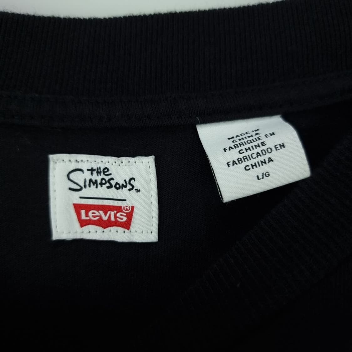 [리바이스 X 심슨] 프린팅 오버핏 롱슬리브 긴팔티 블랙 M19019 상품이미지6