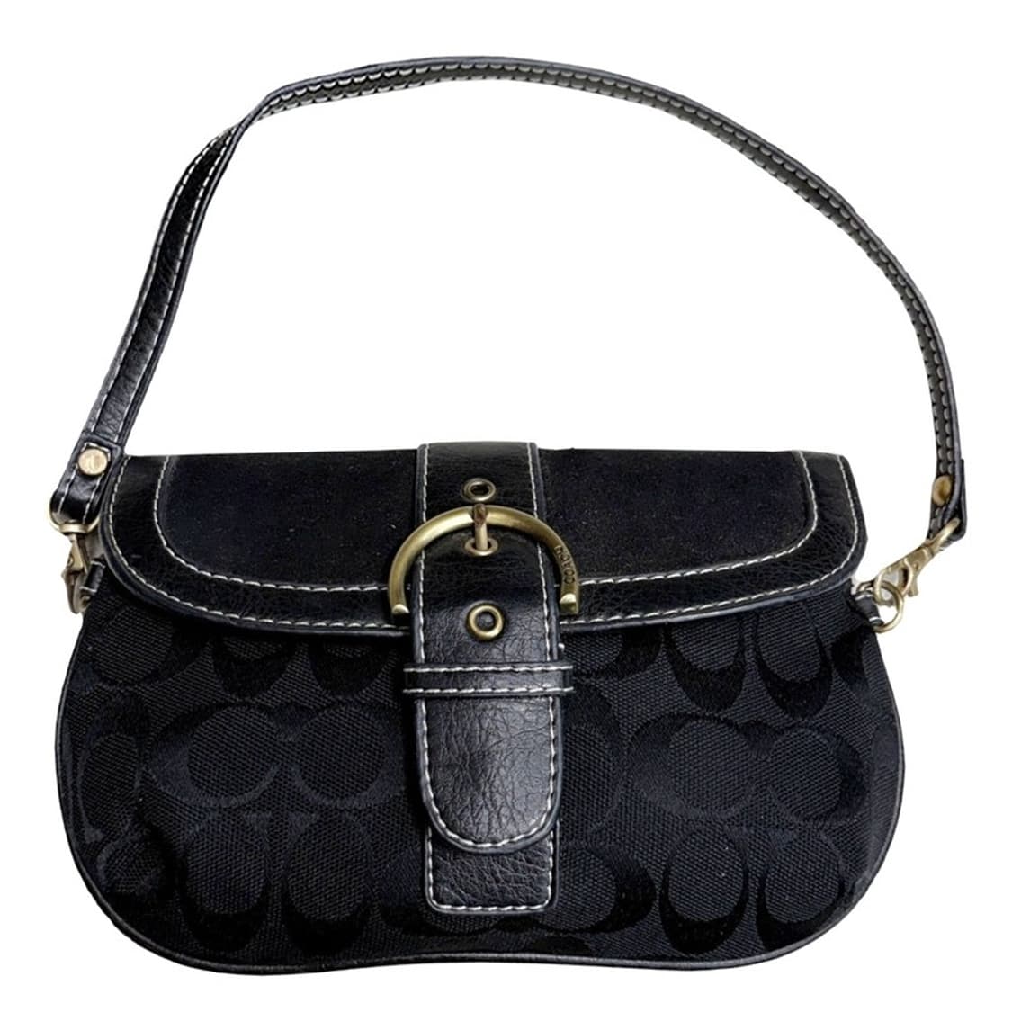 COACH 빈티지 시그니처 블랙 호보 숄더백 상품이미지1