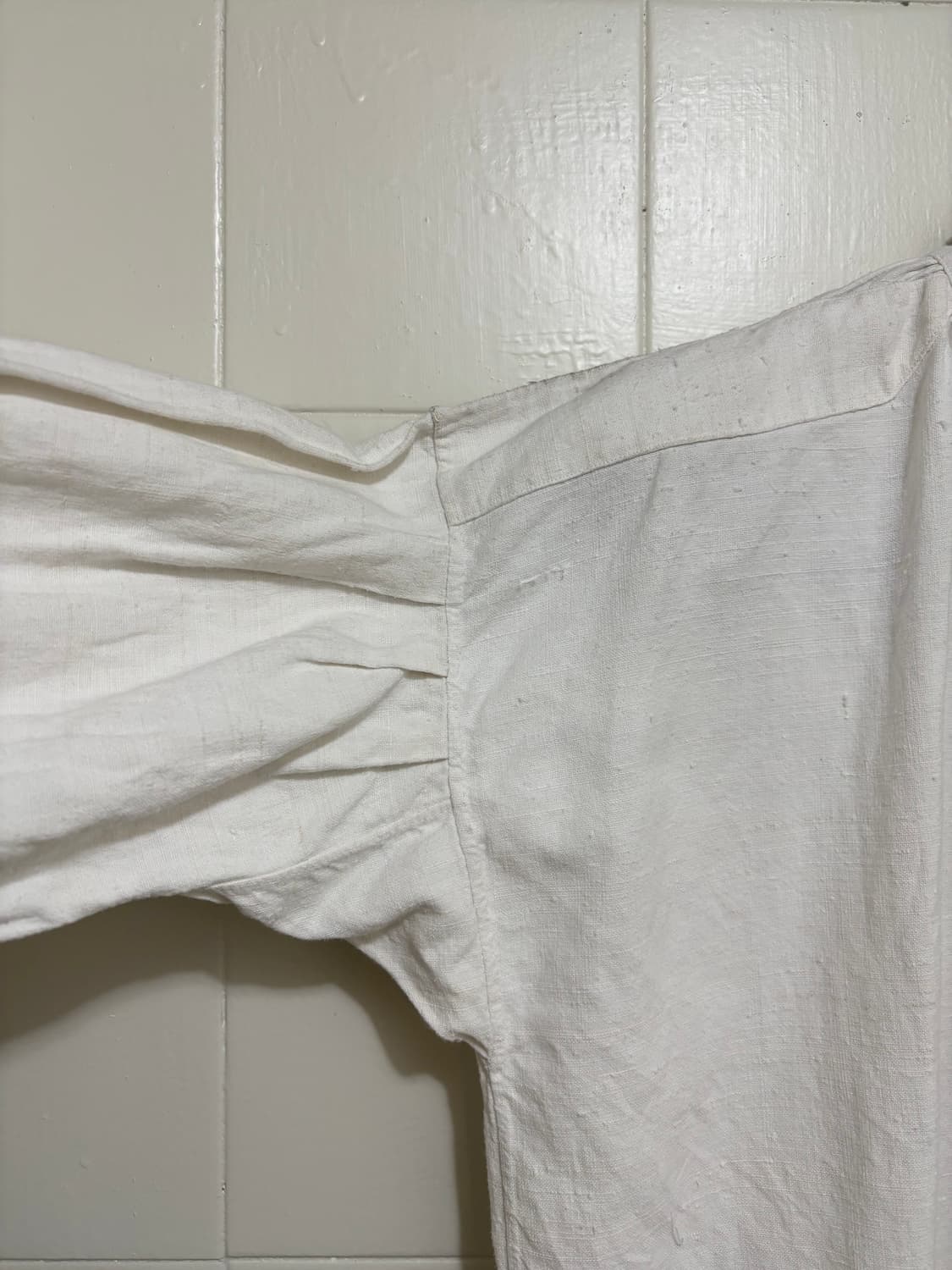 1910s 프렌치 빈티지 린넨 스모크 원피스 상품이미지5