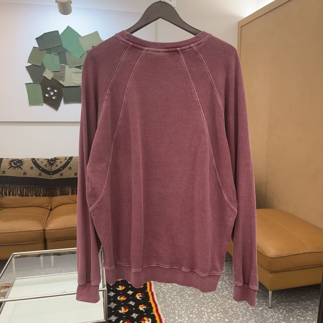 꼼파뇨 피그먼트 오버핏 더스티핑크 맨투맨 스웻셔츠 L C06741 상품이미지5