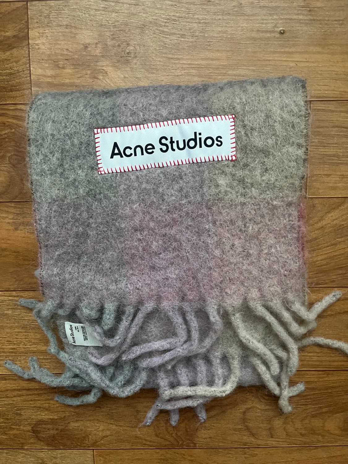 아크네 체크머플러 핑크 상품이미지1