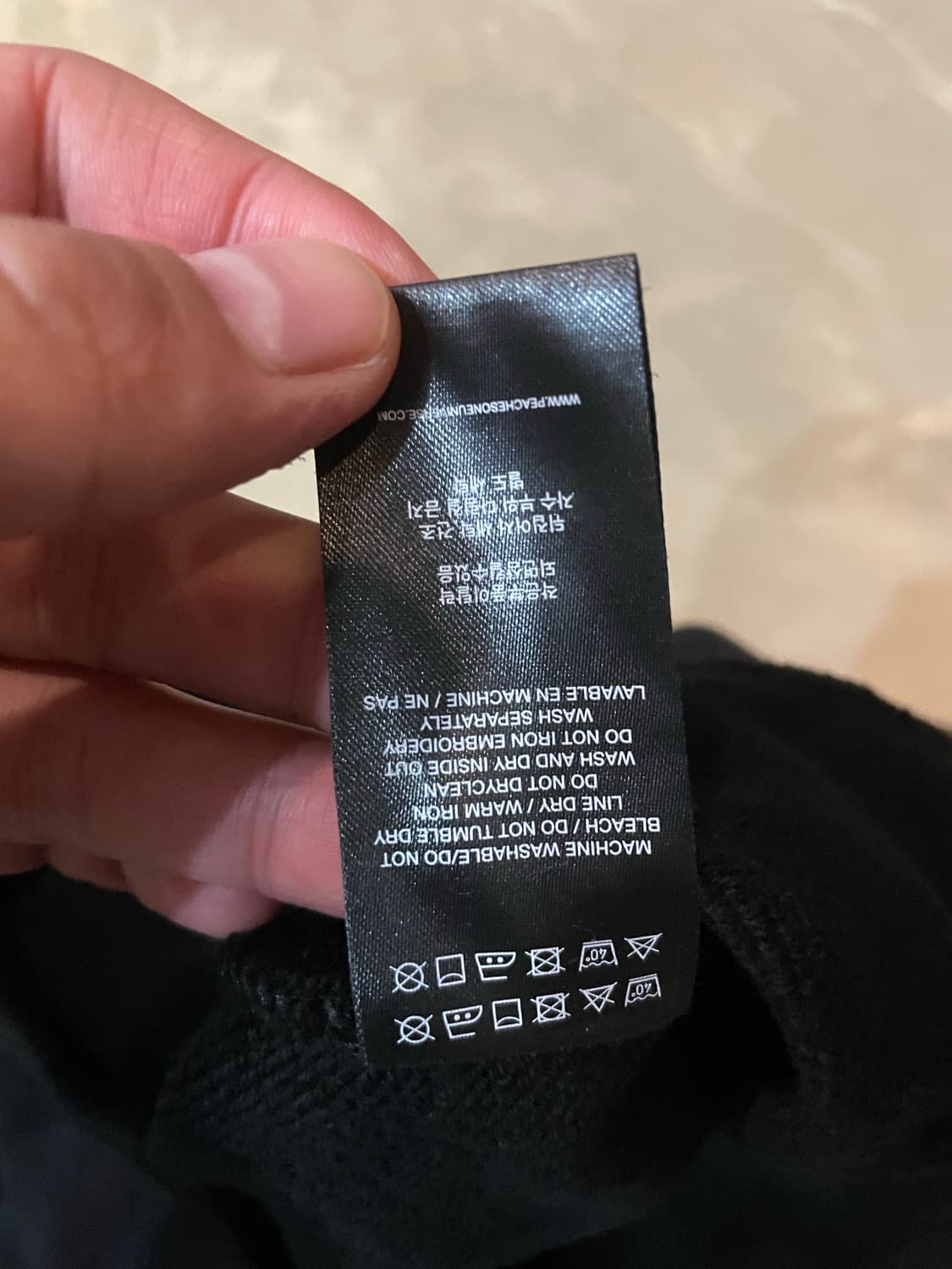 피치스 크림 로또 후드 블랙 L 상품이미지9