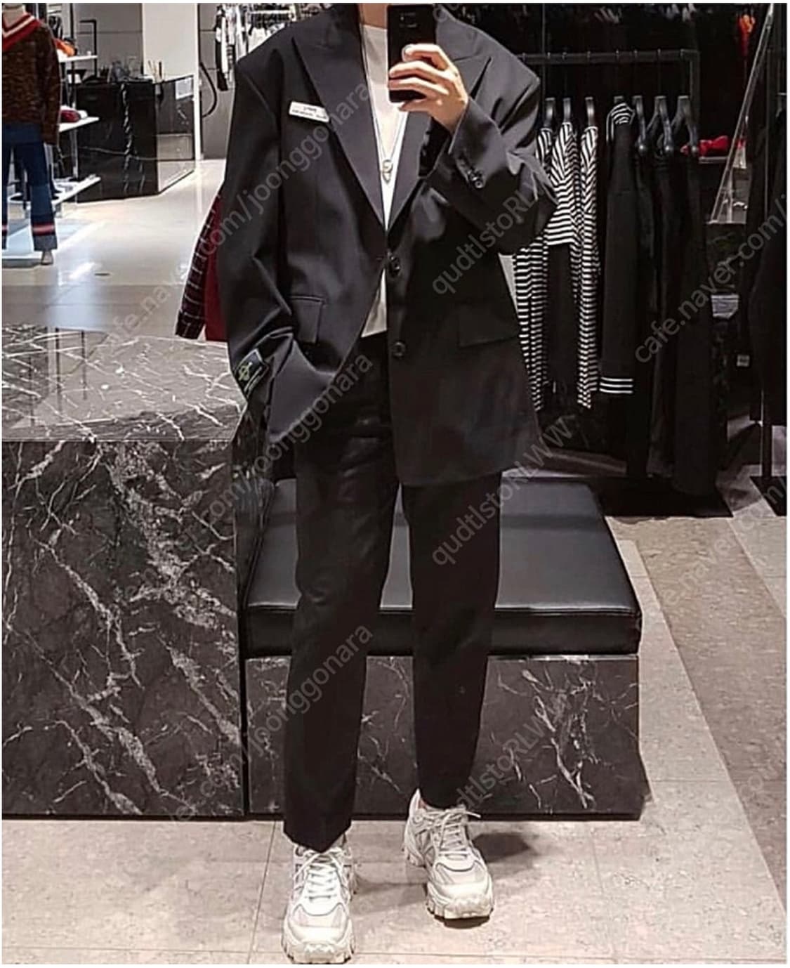 준지 19ss 블랙 셋업 수트 정장 상품이미지9