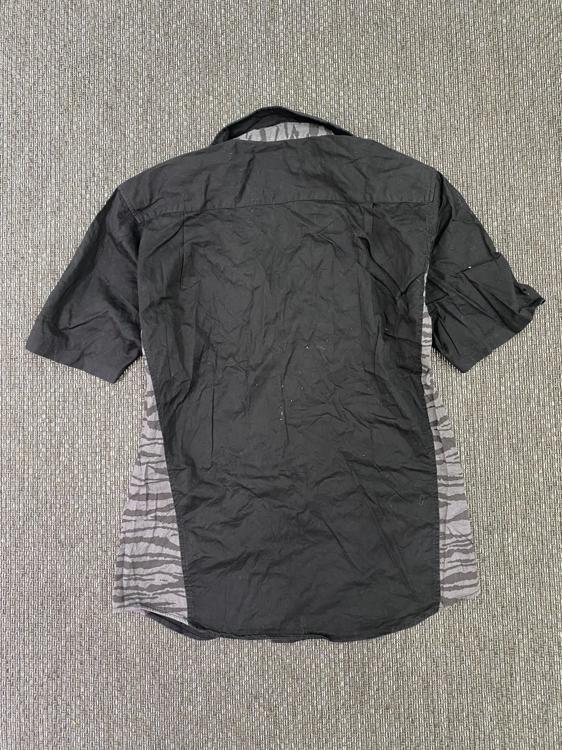 Zebra Pattern Black Slim Fit Shirts 상품이미지7