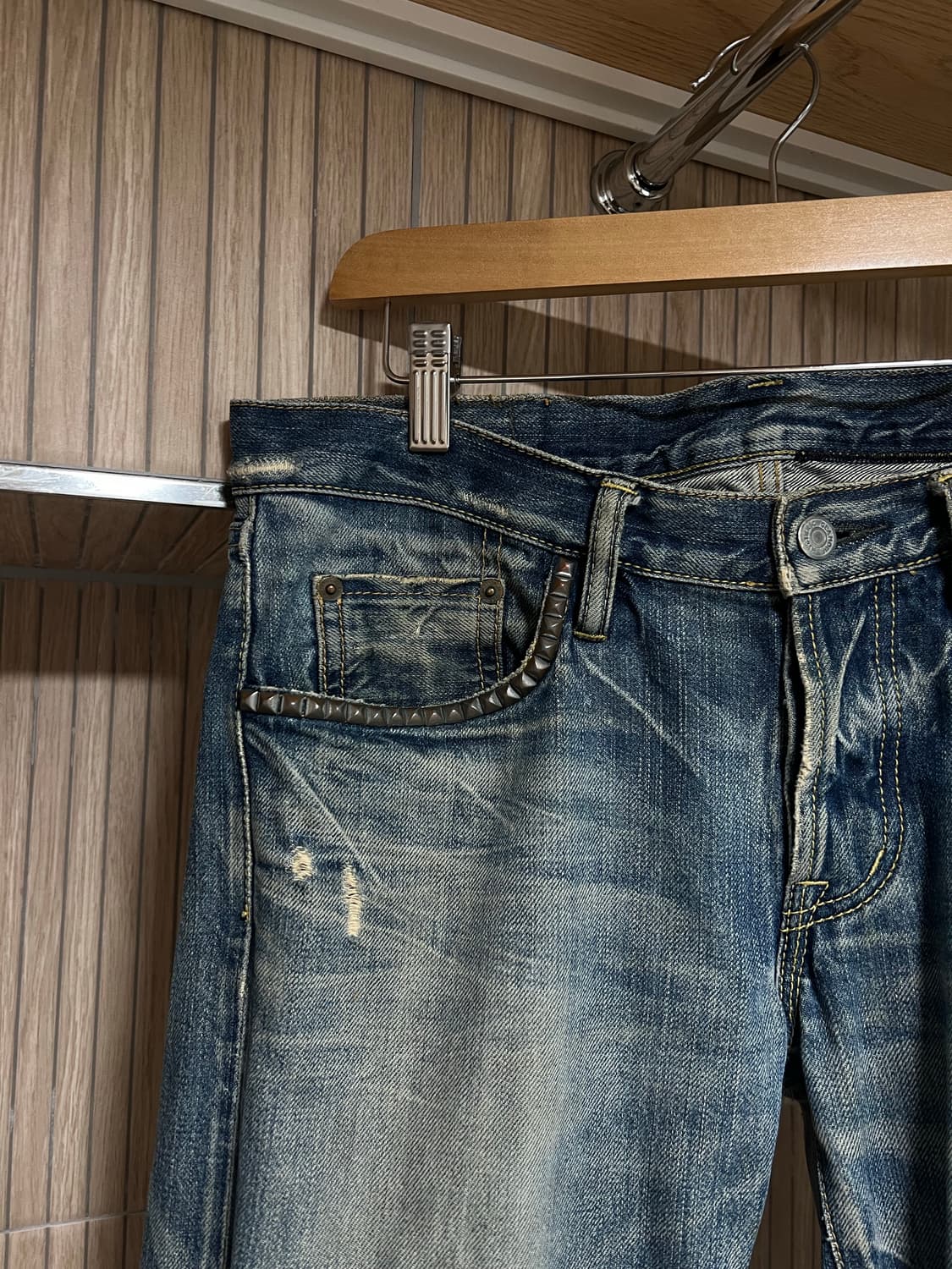 히스테릭글래머 스터드 찢청 팬츠 상품이미지2