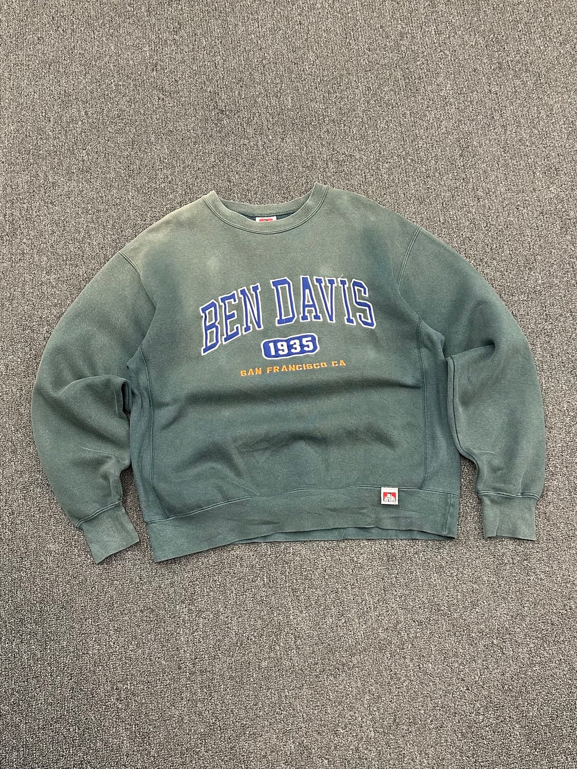 M)벤 데이비스 vintage 1935 샌프란시스코 카우치 로고 스웻셔츠 상품이미지2