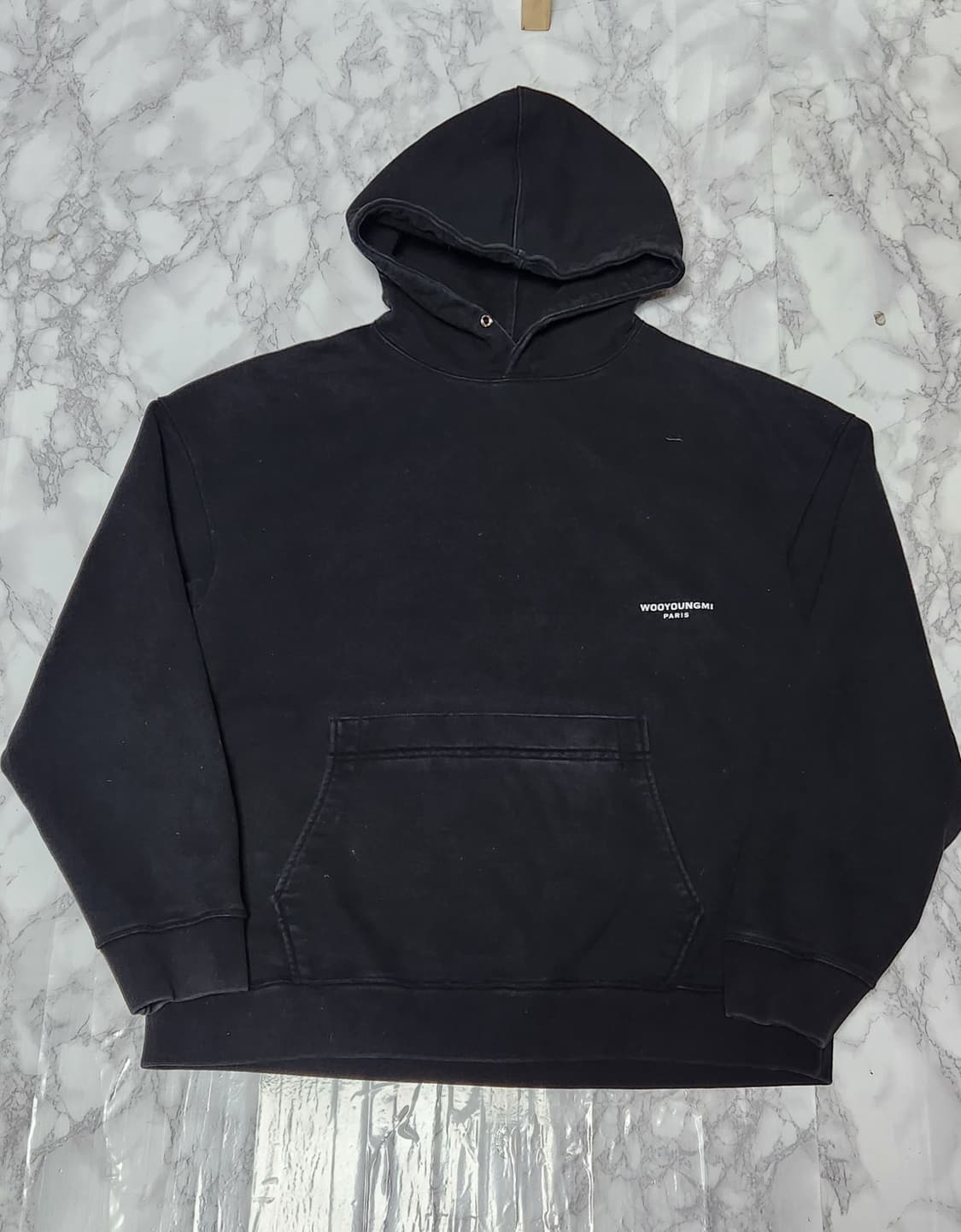 우영미 플라워 빅로고 후드티 상품이미지3