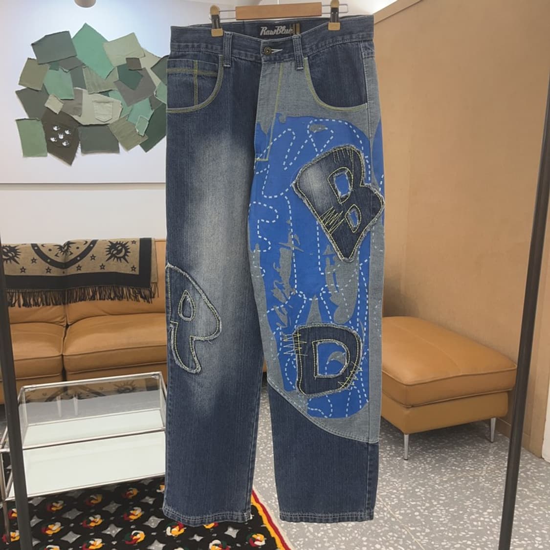 RAW BLUE 올드스쿨 스티치 아트 데님 팬츠 32인치 C06539 상품이미지3