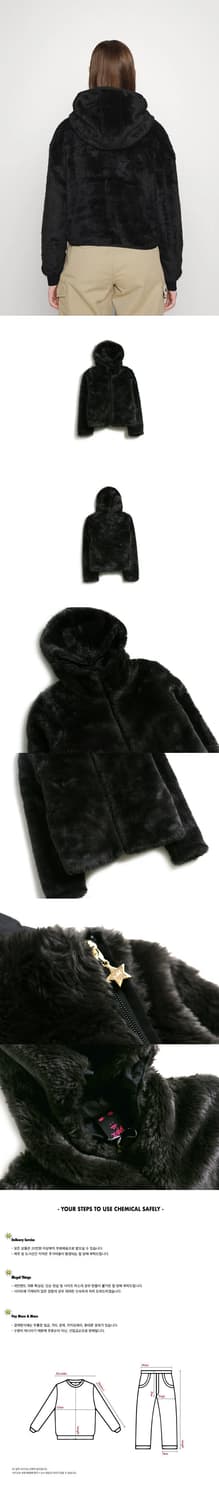 x-girl star fur jacket 상품이미지2