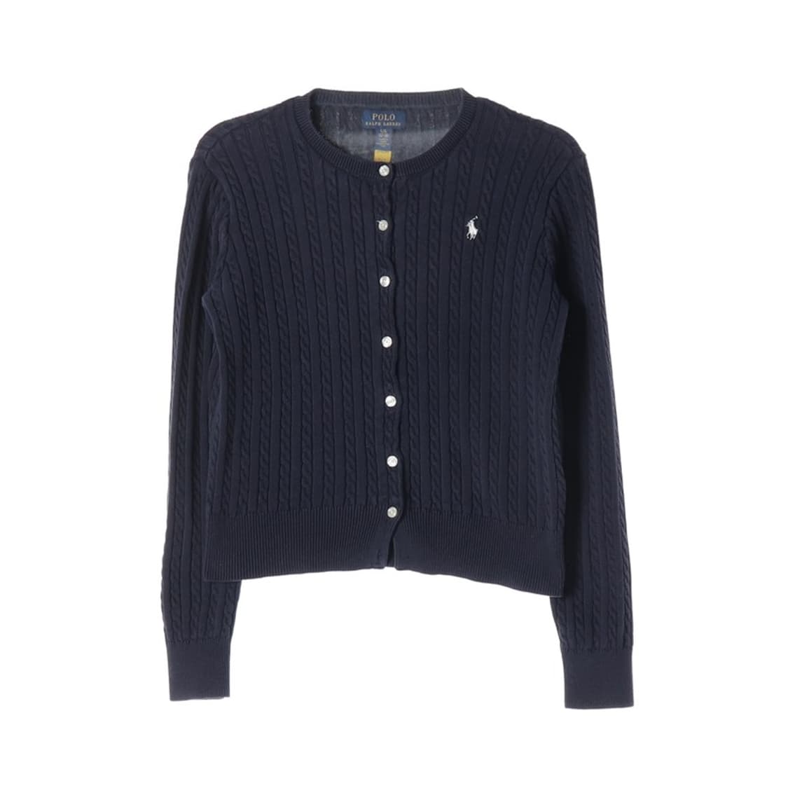 폴로 랄프로렌 네이비 케이블 니트 가디건 L 12-14 상품이미지1