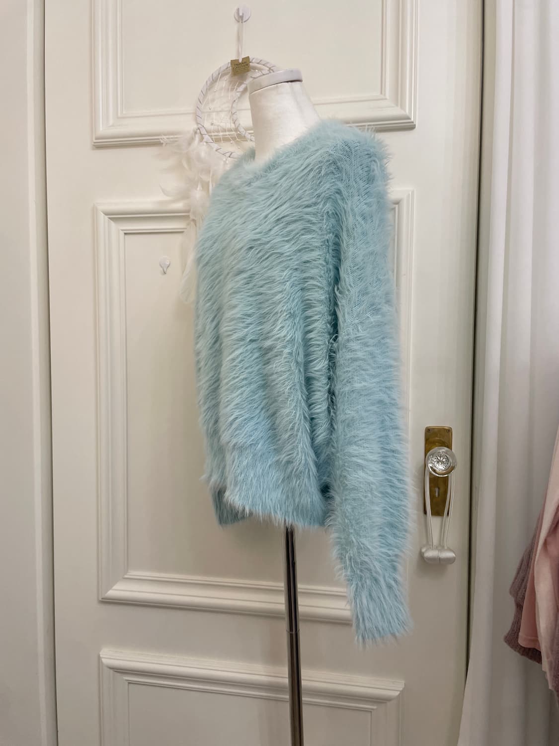 mint shaggy winter sweater(size-F) 상품이미지2