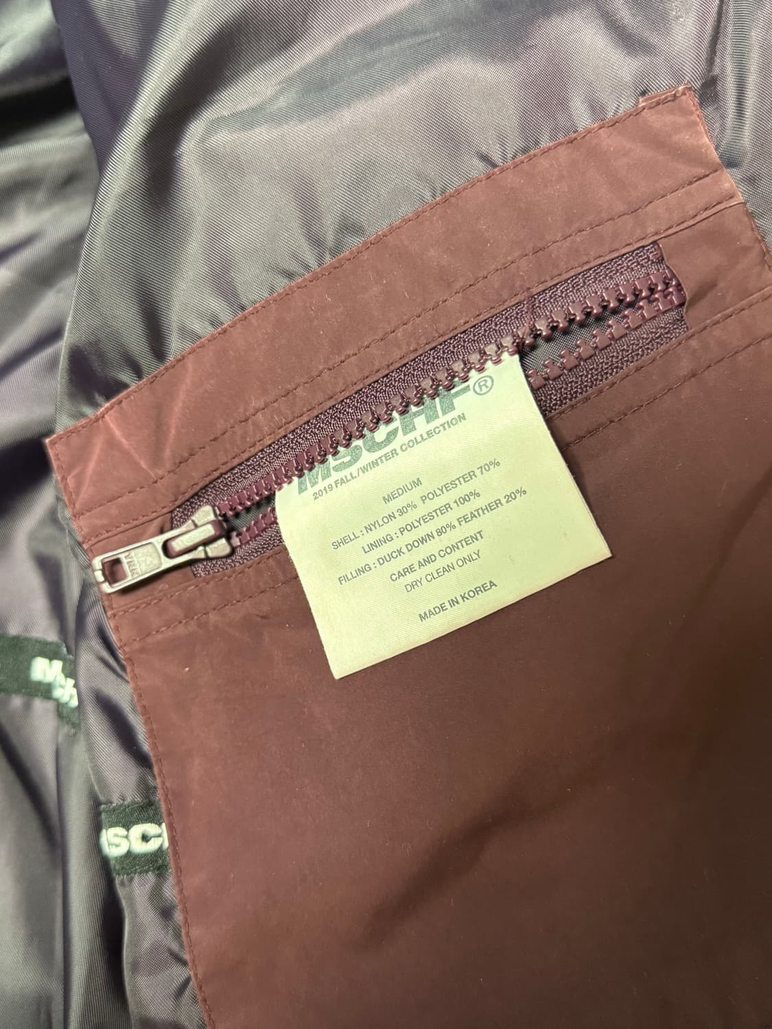 Mschf 미스치프 크롭 봄버 패딩 Medium 상품이미지7