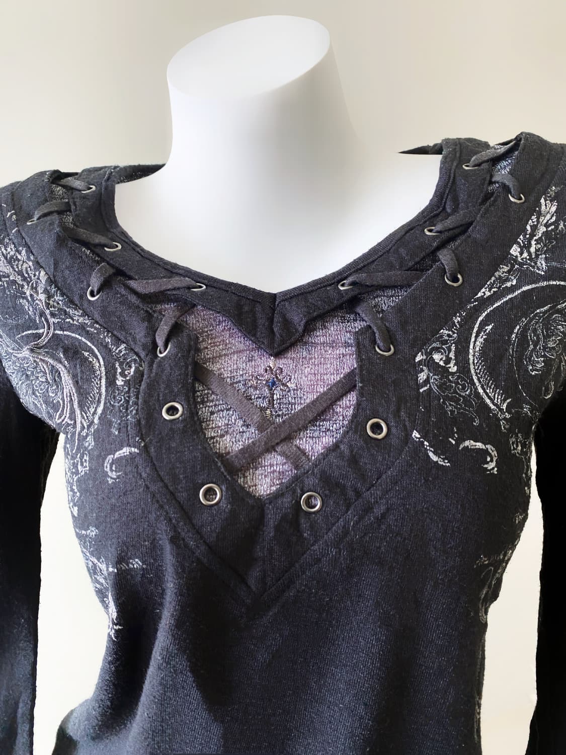 오즈 크로스 레이스업 롱슬리브 상품이미지2