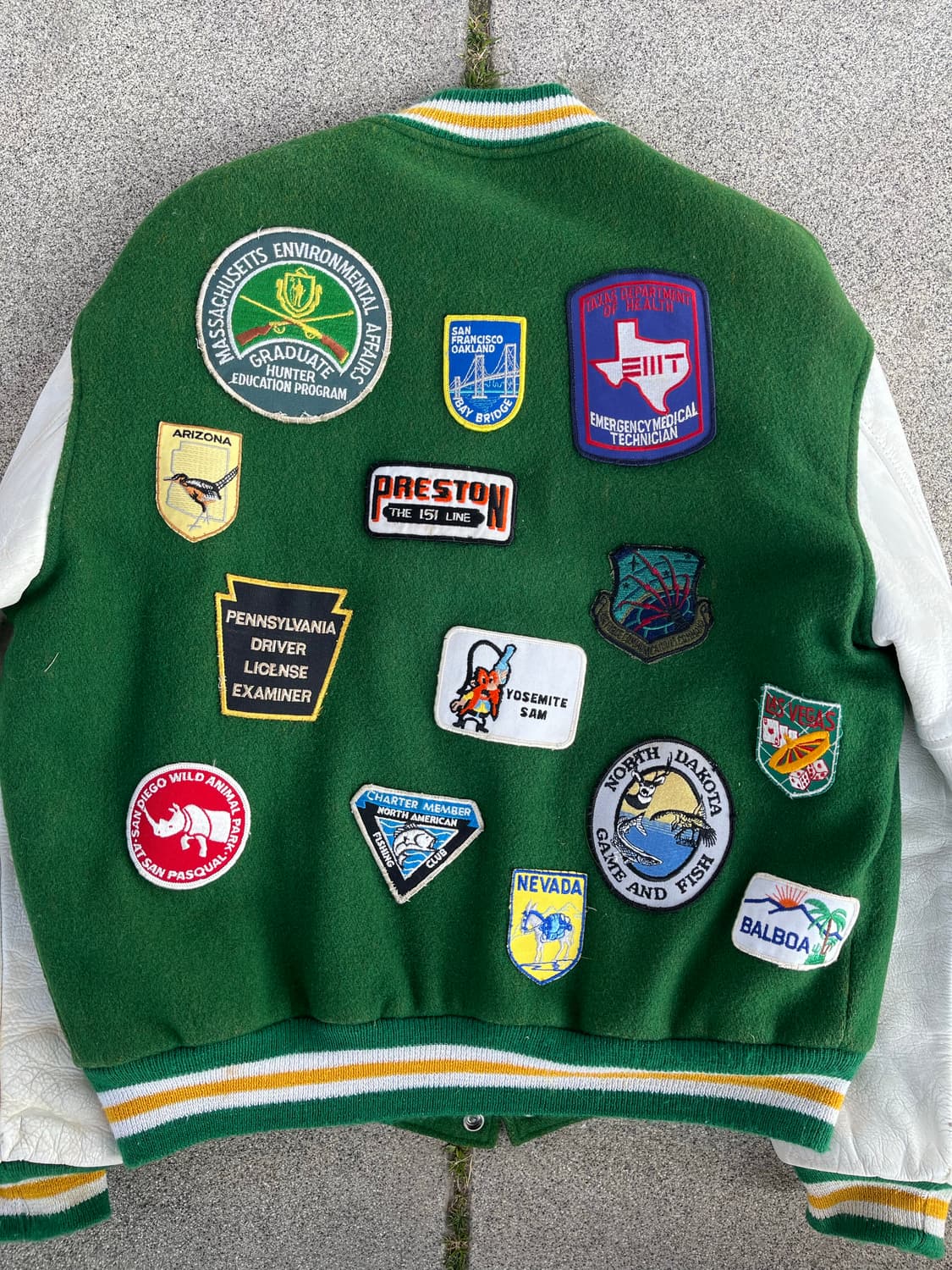 80s USA Butwin 빈티지 패치워크 바시티 자켓 상품이미지5