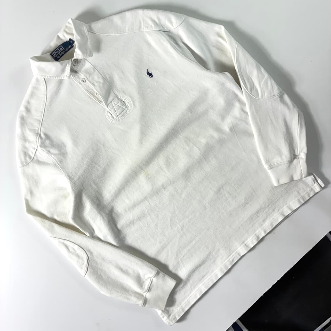 Polo  폴로랄프로렌 자수 코튼 화이트 럭비 티셔츠  상품이미지2