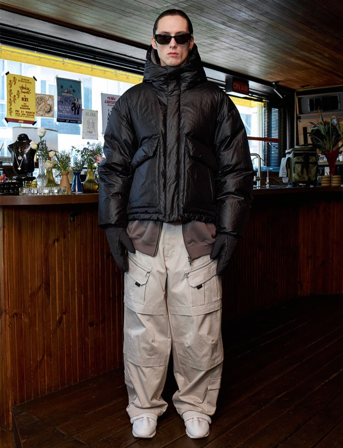 [IEY] MN HOODIE DOWN JACKET Black 상품이미지5