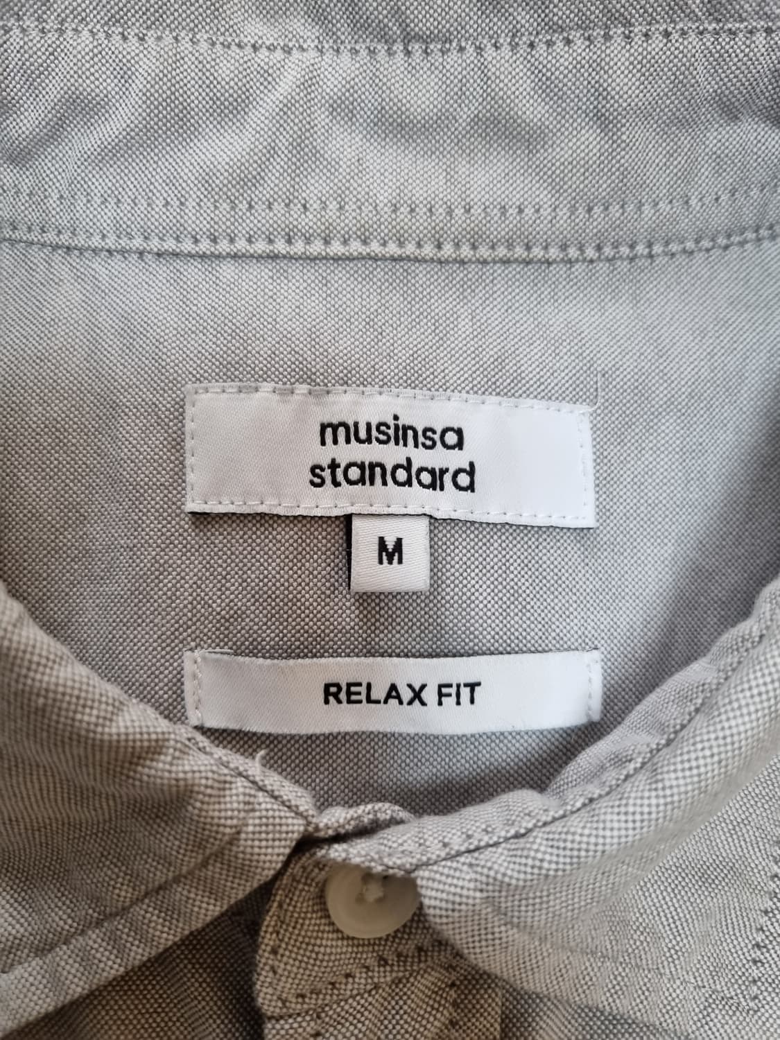 무신사 스탠다드 릴렉스 핏 옥스포드 셔츠 [그레이] 
M 상품이미지2