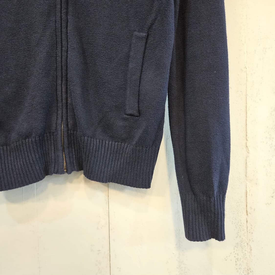 90(S)/실측95(M)타미힐피거 네이비 니트 집업 가디건 상품이미지2