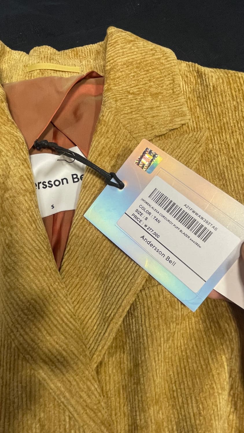 앤더슨벨 우먼 코듀로이 자켓 [tan color] 상품이미지3