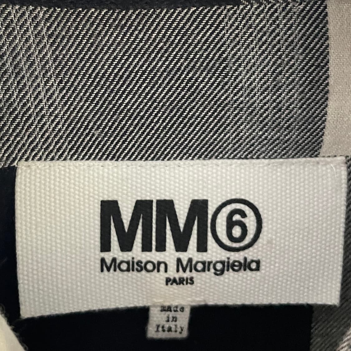 마르지엘라 MM6 체크 언발란스 셔츠 (on.345)   상품이미지8