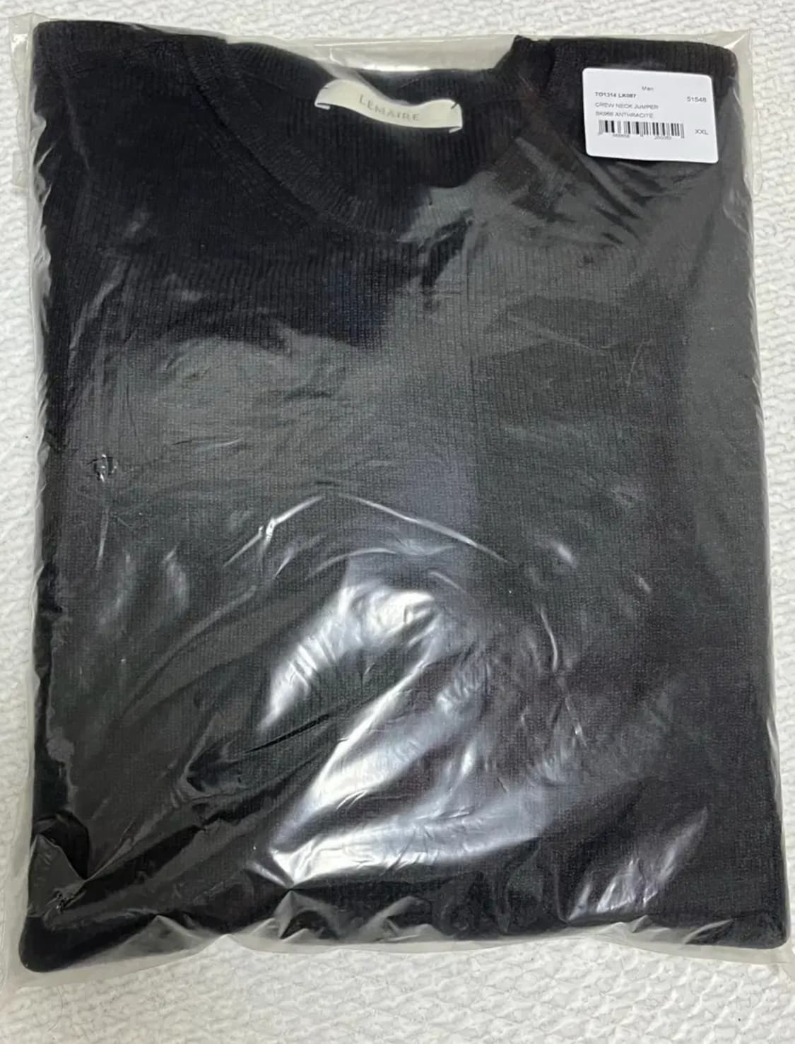 ​[새상품/XXL] 르메르 LEMAIRE 크루넥 니트 점퍼 - 안트라사이 상품이미지1