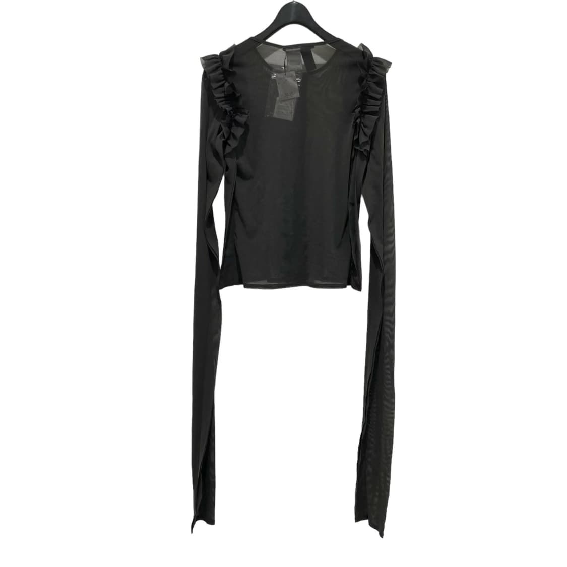 요지야마모토 리미 푸 24AW 튤 프릴 메쉬 가디건 상품이미지3